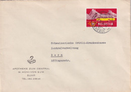 Motiv Brief  "Apotheke Zum Central, Suhr"        1956 - Storia Postale