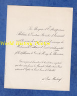 Faire Part Ancien De 1905 - PARIS - Mariage Catherine D' IMECOURT & Comte Henry De FLEURIEU - Marquise D' Estampes - Mariage