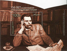 Russia 2018. 150th Birth Anniversary Of A.M. Gorky, Writer (MNH OG) S/S - Ungebraucht