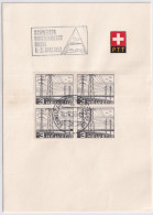 Zum. 297  / Mi. 529 Auf PTT Faltbaltt Mit Automobilpost Sonderstempel SCHWEIZER MUSTERMESSE BASEL 1953 - Covers & Documents
