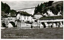 13815397 Fribourg FR Pont Couvert Et Pont Suspendu Du Gotteron Fribourg FR - Other & Unclassified