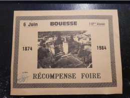 36 - BOUESSE - Récompense De Foire Du 6 Juin 1984 - 110ème Année - Altri & Non Classificati