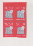 YUGOSLAVIA, 1989 250 Din Red Cross Charity Stamp  Imperforated Proof Bloc Of 4 MNH - Nuevos