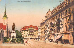 BERN - Bubenbergplatz - Adrian Von Bubenberg-Denkmal - Hôtel - Verlag Unbekannt  - Berne