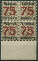 Württemberg Dienstmarken 1919 Mit Aufdruck 271 X 4er-Block UR Postfrisch - Mint