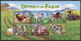 Australien 2005 Farmtiere Kuh Schwein Huhn Ziege Block 57 Postfrisch (C24224) - Blocchi & Foglietti