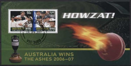 Australien 2007 Kricket-Match Sieg Gegen England Block 67 Gestempelt (C24261) - Blocs - Feuillets