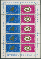 Rumänien 1973 INTEREUROPA Symbole Kleinbogen 3120/21 K Postfrisch (C93091) - Blokken & Velletjes