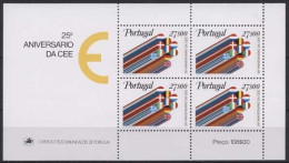 Portugal 1982 25 Jahre EWG Landesflaggen Block 34 Postfrisch (C91035) - Blocs-feuillets