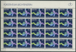 Liechtenstein 1979 Beitritt Zum Europarat Kpl. Bogen 729 Postfrisch (C13756) - Unused Stamps