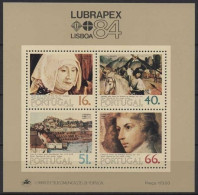 Portugal 1984 LUBRAPEX'84 Gemälde Block 44 Postfrisch (C91049) - Blocchi & Foglietti