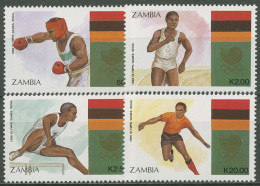 Sambia 1988 Olympische Sommerspiele In Seoul Boxen Fußball 464/67 Postfrisch - Zambia (1965-...)