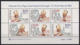 Portugal 1982 Papst Johannes Paul II. Block 36 Postfrisch (C91038) - Blocchi & Foglietti