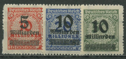 Deutsches Reich 1923 Korbdeckel Mit Aufdruck, Durchstochen 334/36 B Postfrisch - Nuevos