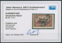 Deutsches Reich 1920 Reichspostamt Berlin 114 C Gestempelt Geprüft Mit Befund - Used Stamps