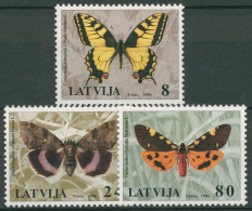 Lettland 1996 Tiere Insekten Schmetterlinge 432/34 Postfrisch - Latvia