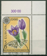 Österreich 1986 Europa CEPT Naturschutz Küchenschelle 1848 Ecke Gestempelt - Used Stamps