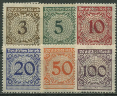 Deutsches Reich 1923 Freimarken: Korbdeckelmuster 338/43 Mit Falz - Neufs