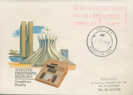 Brasilien 1981 ATM Automat AG. 00010 Einzelwert ATM 2.10 D Auf Brief (X80594) - Franking Labels