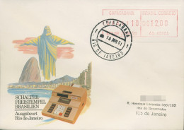 Brasilien 1981 ATM Automat AG. 00004 Ersttagsbrief ATM 2.4 D FDC (X80591) - Franking Labels