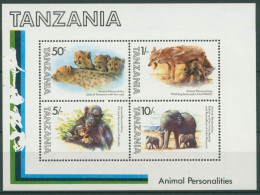 Tansania 1982 Tiere Aus Film Und Fernsehen Block 28 Postfrisch (C23115) - Tanzanie (1964-...)