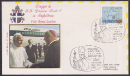 Vatican 1982, Pope Voyage, Great Britain, Special Cover - Autres & Non Classés