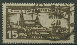 Württemberg Dienst 1920 Abschiedsausgabe Städteansichten 273 Gestempelt - Usati
