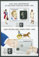 Tansania 1991 150 J. Briefmarken Penny Black Block 131/32 Postfrisch (C27373) - Tanzanie (1964-...)