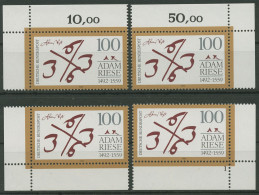 Bund 1992 Mathematiker Adam Riese 1612 Alle 4 Ecken Postfrisch (E2011) - Unused Stamps