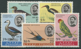 Äthiopien 1967 Vögel Blauflügelgans Schwalbe Ibis Papagei 564/68 Postfrisch - Ethiopia