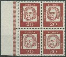 Bund 1961 Bedeutende Deutsche 4er-Block Aus MHB 352 Y SR Li. Postfrisch - Ungebraucht