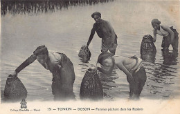 Viet-Nam - DOSON - Femmes Pêchant Dans Les Rizières - Ed. P. Dieulefils 351 - Vietnam