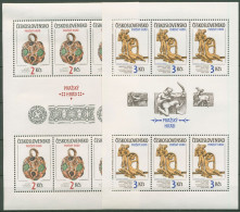 Tschechoslowakei 1986 Prager Burg 2865/66 K Postfrisch (C62804), Kleine Mängel - Blocchi & Foglietti