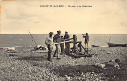 VEULETTE SUR MER (76) Pêcheurs Au Cabestan - Carte Glacée - Autres & Non Classés