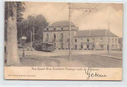 België - VIERARMENKRUISPUNT Quatre Bras De Tervuren (Vl. Br.) Tram - Estaminet Auberge - Weg Naar Tervuren - Route De Te - Andere & Zonder Classificatie