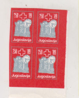 YUGOSLAVIA, 1989 250 Din Red Cross Charity Stamp  Imperforated Proof Bloc Of 4 MNH - Ungebraucht