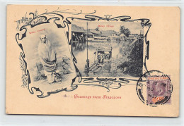 Singapore - Greetings - Malay Woman - Malay Village - Publ. Unknown  - Singapore