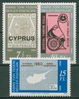 Türkisch-Zypern 1980 Jahrestage 100 Jahre Briefmarken 90/92 Postfrisch - Nuevos