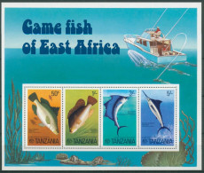 Tansania 1977 Sportfischerei Segelfisch Marlin Block 4 Postfrisch (C23195) - Tanzania (1964-...)