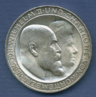 Württemberg 3 Mark 1911 F Silberhochzeit Wilhelm U. Charl., J 177 Vz/st (m6552) - 2, 3 & 5 Mark Argent