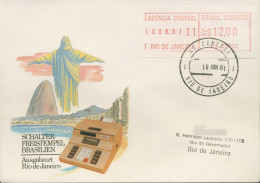 Brasilien 1981 ATM Automat AG. 00002 Ersttagsbrief ATM 2.2 D FDC (X80590) - Frankeervignetten (Frama)