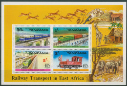 Tansania 1976 Schienenverkehr In Ostafrika Eisenbahn Block 3 Postfrisch (C40628) - Tanzania (1964-...)