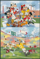 Tansania 1988 Disney 60 Jahre Micky Maus Block 79/80 Postfrisch (C40647) - Tanzania (1964-...)