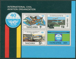 Tansania 1984 Int. Organisation Für Zivilluftfahrt Block 38 Postfrisch (C40638) - Tanzania (1964-...)