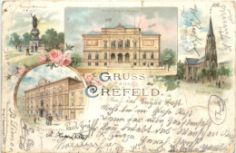 Gruss Aus Crefeld - Litho - Krefeld