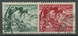 Deutsches Reich 1938 Volksabstimmung Sudetenland 684/85 Y Gestempelt - Used Stamps