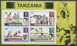 Tansania 1978 Fußball-WM In Argentinien Block 11 Postfrisch (C27392) - Tanzanie (1964-...)