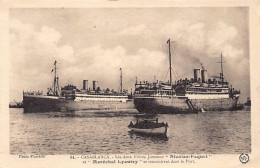 Maroc - CASABLANCA - Paquebots Nicolas-Paquet Et Maréchal Lyautey Dans Le Port - - Casablanca