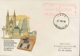 Brasilien 1981 ATM Automat AG. 00005 Einzelwert ATM 2.5 B Auf Brief (X80588) - Vignettes D'affranchissement (Frama)