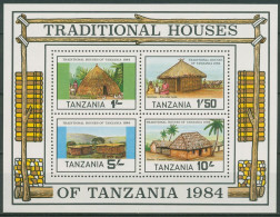 Tansania 1984 Traditionelle Häuser Block 39 Postfrisch (C40639) - Tanzania (1964-...)